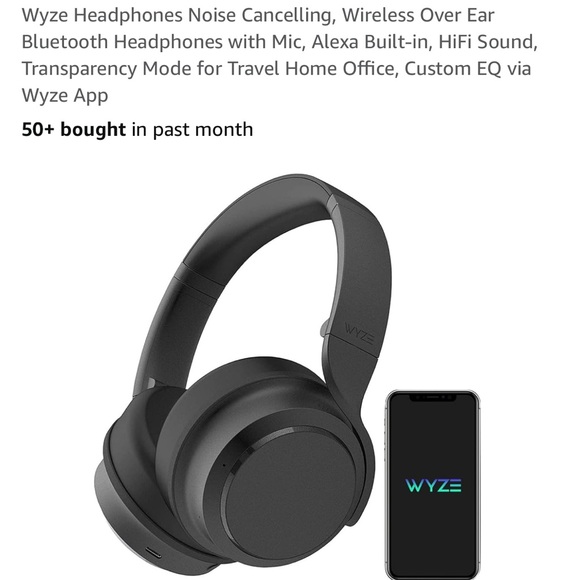 Wyze Wireless Bluetooth Noise Canceling Headphones - Black